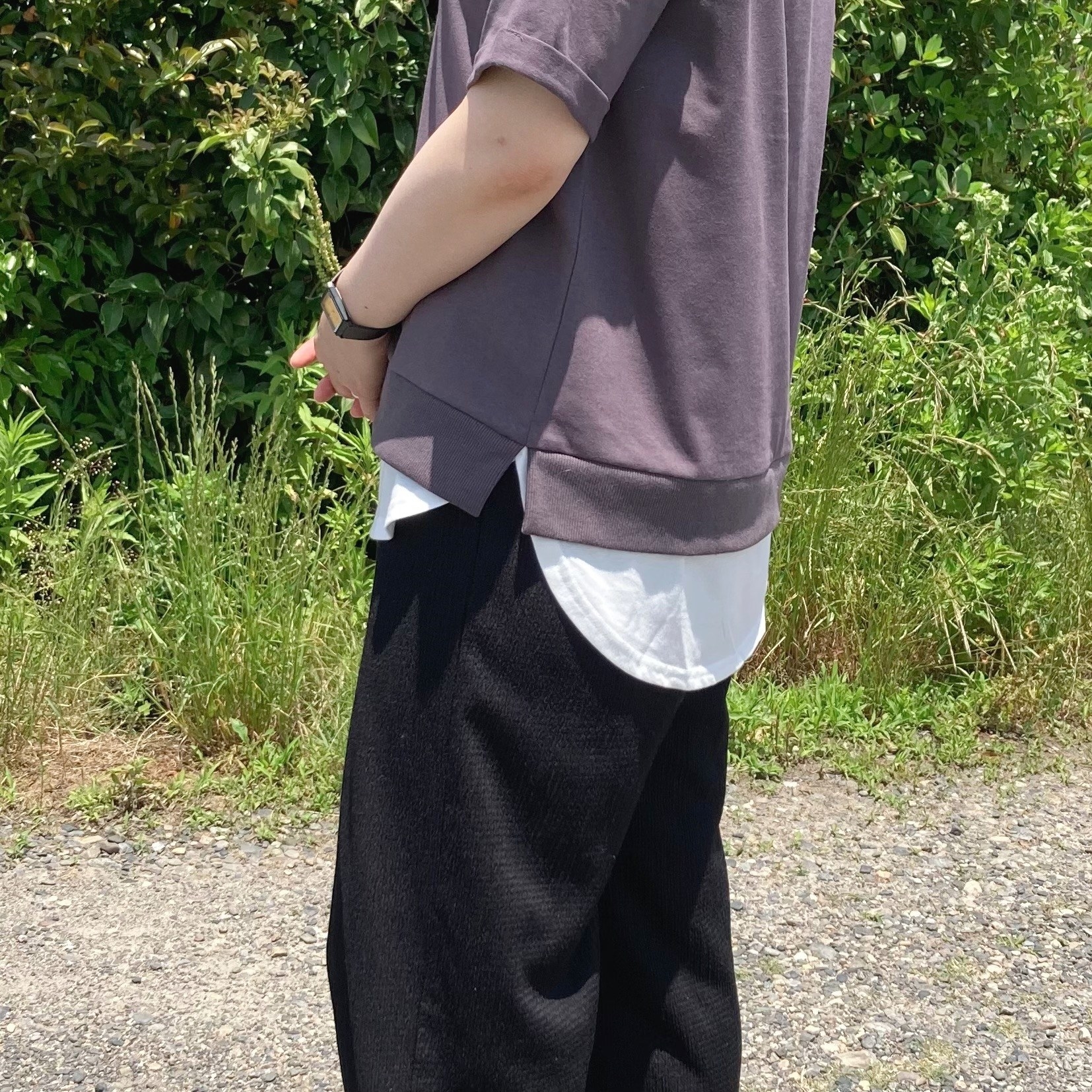 GLOBAL WORK(グローバルワーク)のオススメのTシャツ「ヘビロッTフェイクレイヤー半袖」