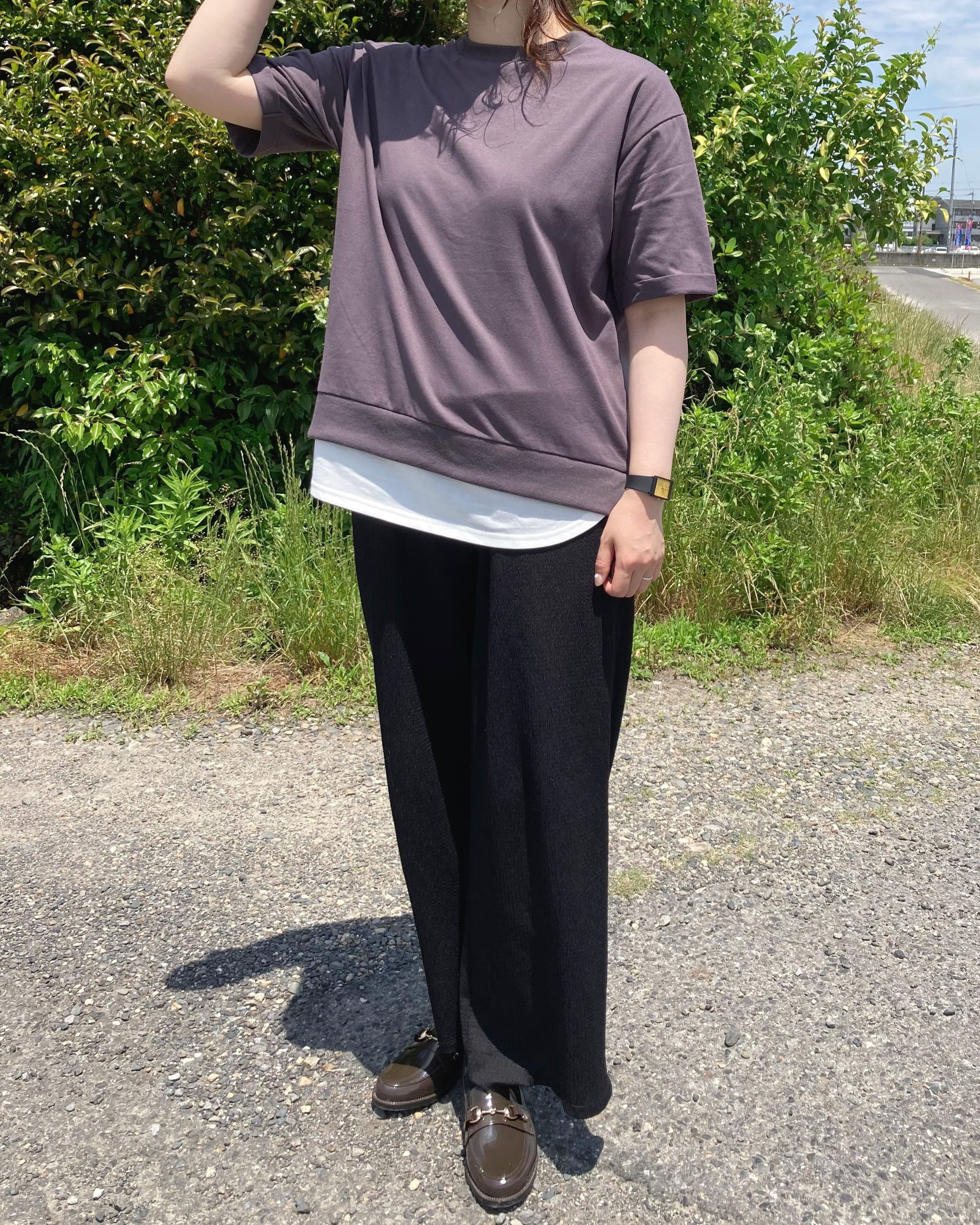 GLOBAL WORK(グローバルワーク)のオススメのTシャツ「ヘビロッTフェイクレイヤー半袖」のコーディネート