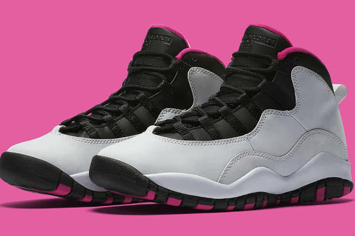 jordan 10 pink and white