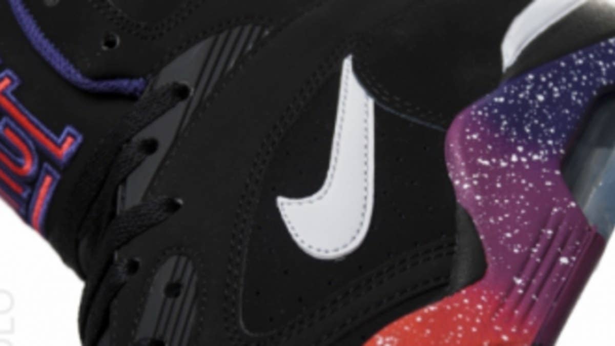 Nike Sportswear is set to release the Nike Air Force 180 High in Black / White / Court Purple / Rave Pink in the coming weeks at select accounts.