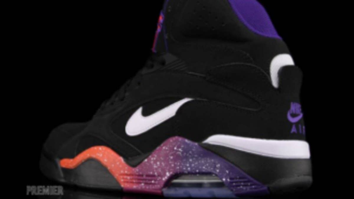 The Nike Air Force 180 Mid options continue today with the release of the  Black / Court Purple / White / Rave Pink colorway.