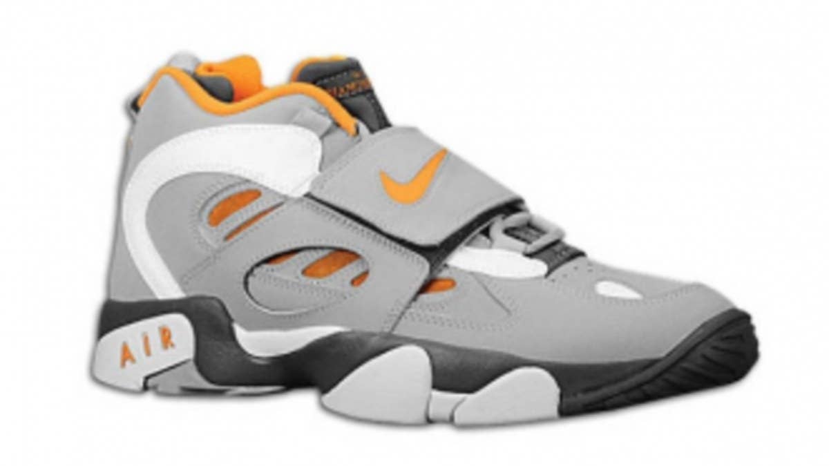The newest addition to Deion Sanders' Nike signature line is this previously unreleased grey-based colorway of the Air Diamond Turf II.