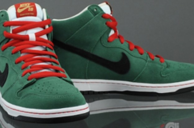 Nike SB Dunk High Forest Black White Varsity Red Complex