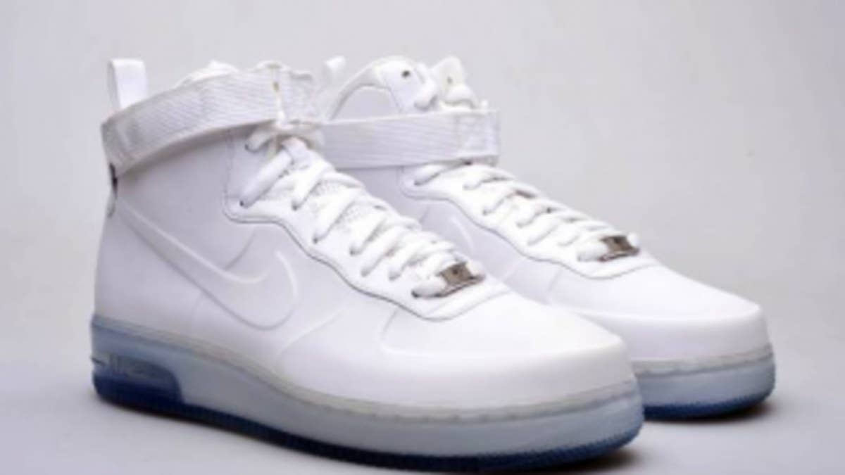 A close look at the Air Force 1 Foamposite release from Nike Sportswear's upcoming "White Pack."