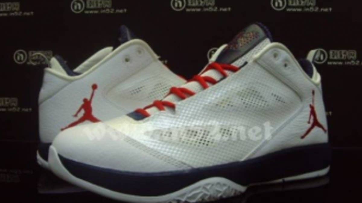 A "USA" colorway of the Hyperfuse-based Air Jordan 2011 Q-Flight surfaces.