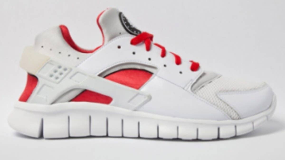 We continue our look at next year's releases of the Huarache Free 2012 with this simple white and red look. 