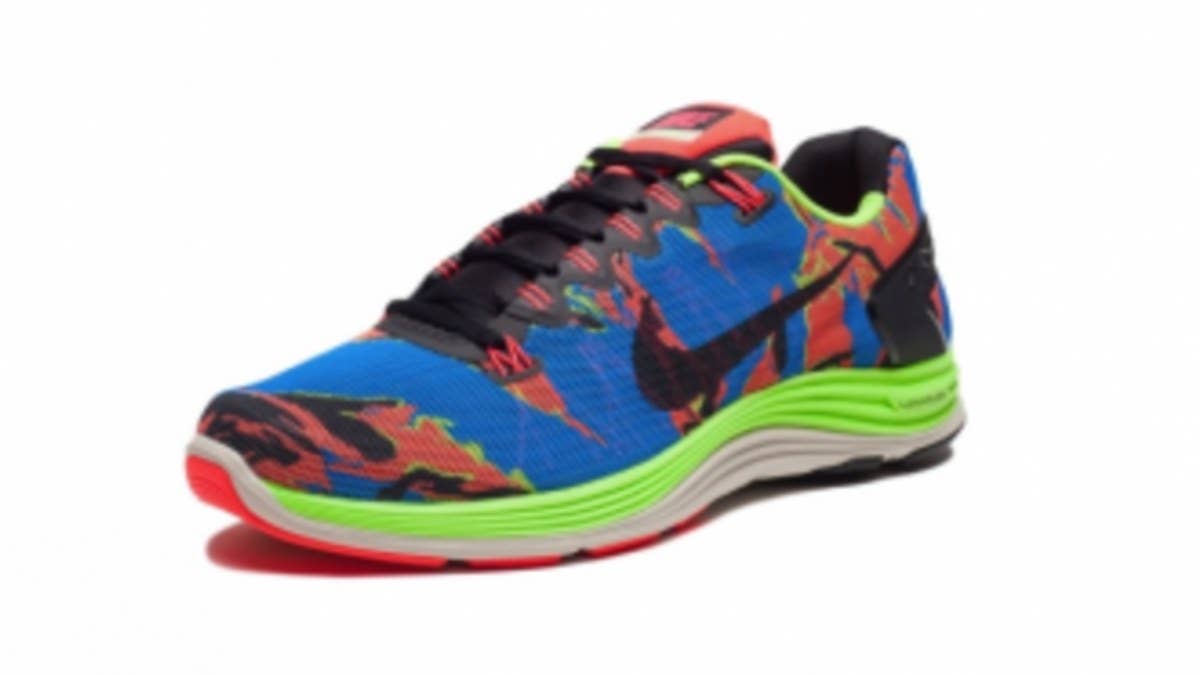 Nike debuted a colorful new version of the LunarGlide+ 5 EXT this weekend, featuring a unique camouflage upper.