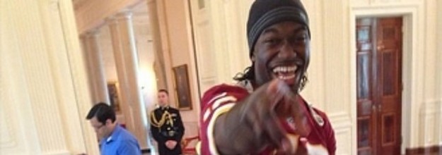 Daily Slop: RGIII Wears Redskins Jersey, Cleats to the White House