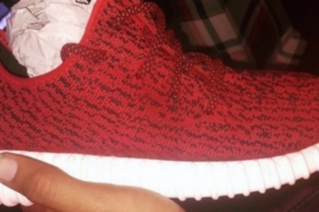 Diddy with cheap red yeezys