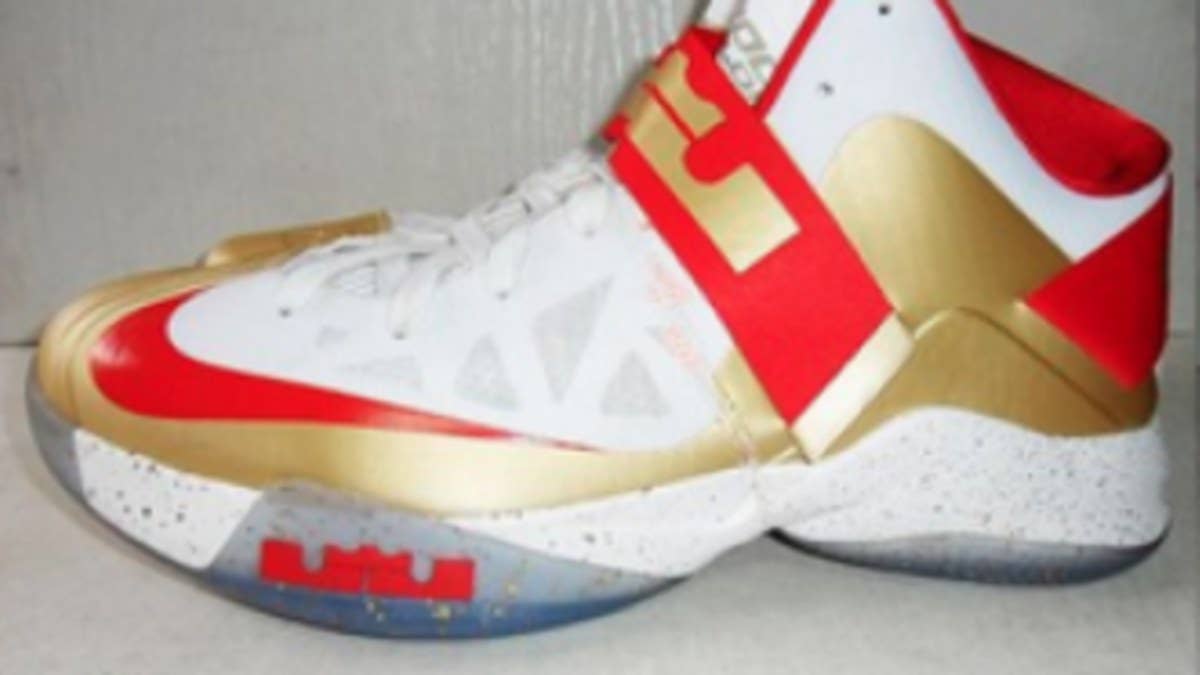 Nike Basketball's celebration of LeBron's first title included this never before seen "Championship Gold" Zoom Soldier VI.  