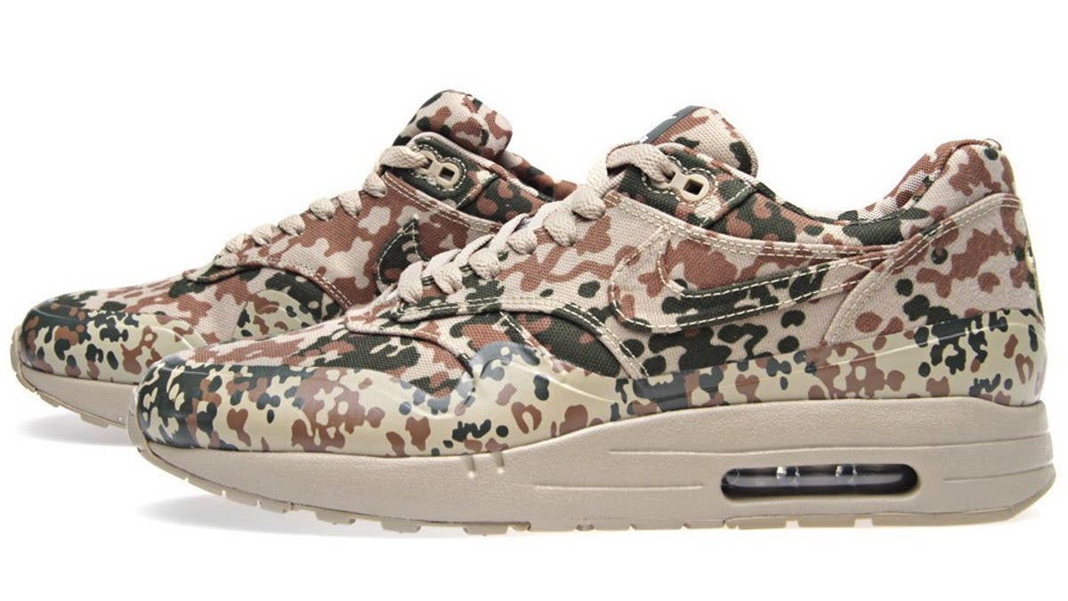 Another look at the Flecktarn camouflage-equipped Nike Air Maxim 1 SP "Germany."