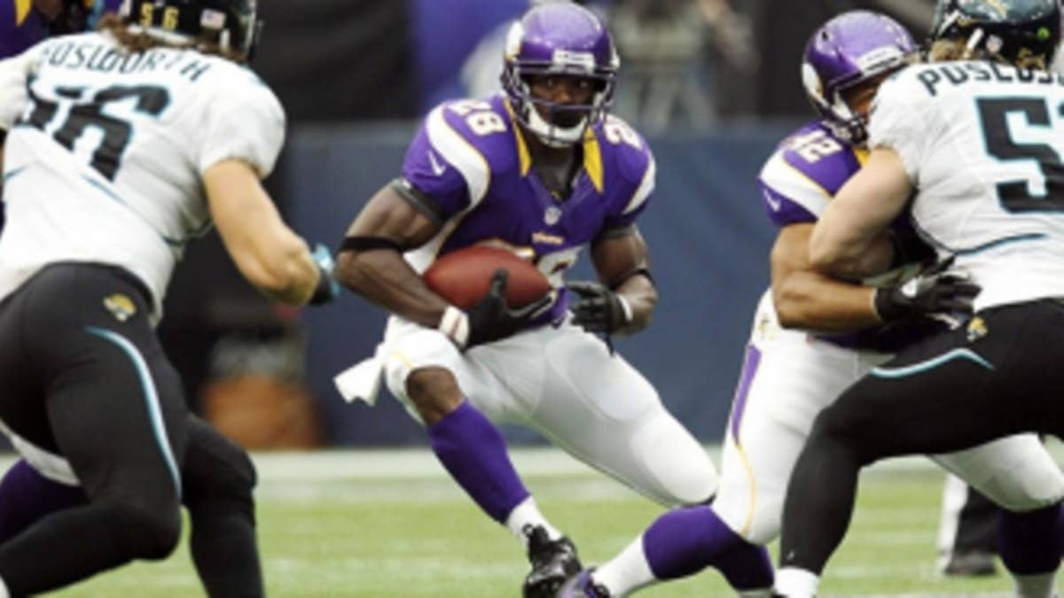 It appears that Adrian Peterson may switching out his Swoosh for Stripes.