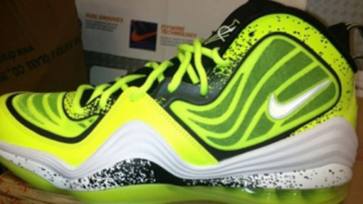 Penny Hardaway's latest signature shoe in the Air Penny V by Nike Sportswear arrives next month in this sweet volt-covered colorway.  