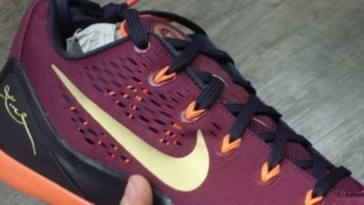 The latest addition to the Nike Kobe 9 EM lineup sports a deep garnet base.