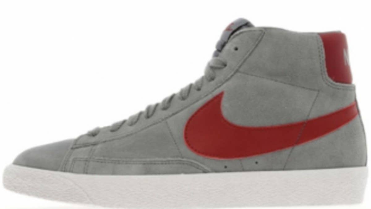 A traditional combination of materials take over this latest release of the Blazer High now available from JD Sports.  