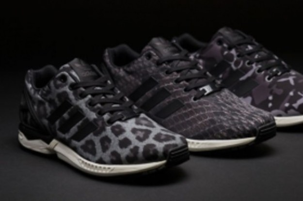 Adidas zx flux store black and white pattern