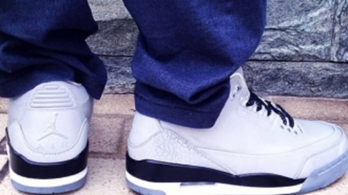 Here's another look at the upcoming 5Lab3 Air Jordan 3, including the first set of on-foot photos.