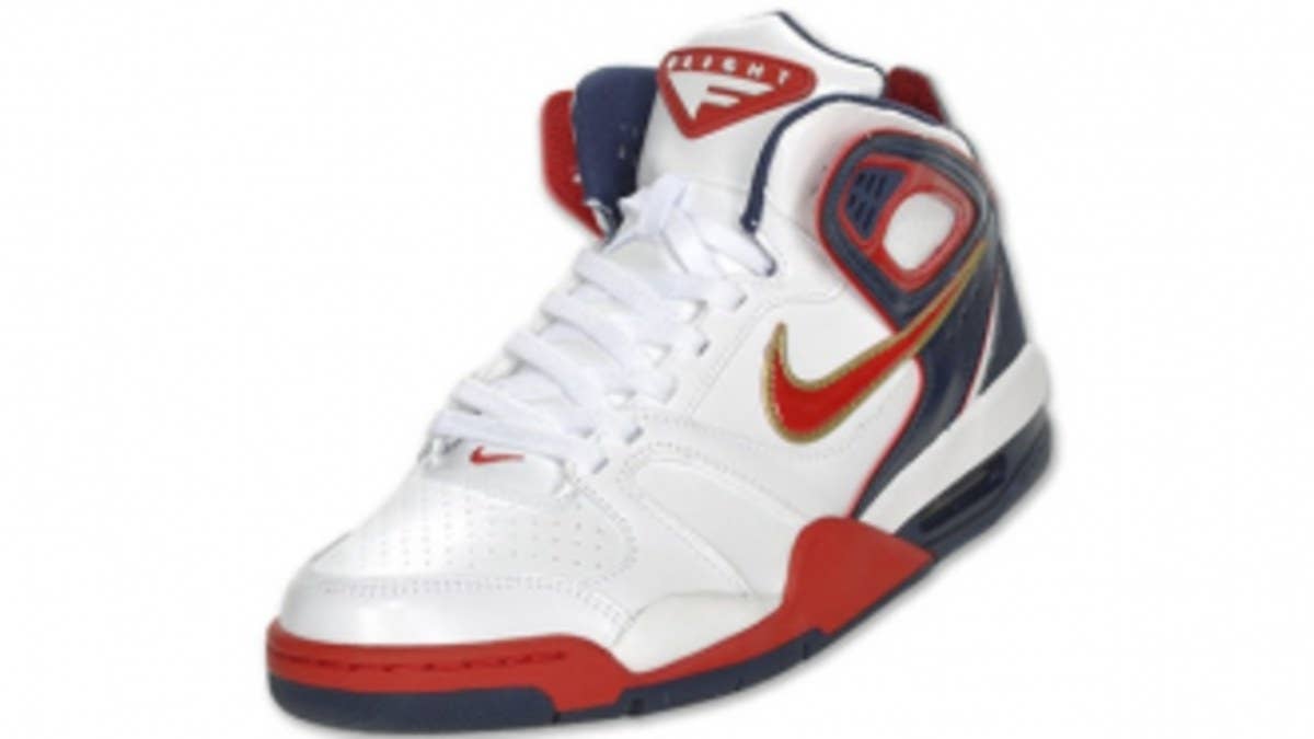 Although not a model worn by the original Dream Team, one could visualize this new Air Flight Falcon colorway on the Barcelona court back in 1992.