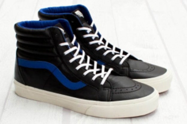 Vans sk8 hi reissue shop in vintage true blue marshmallow