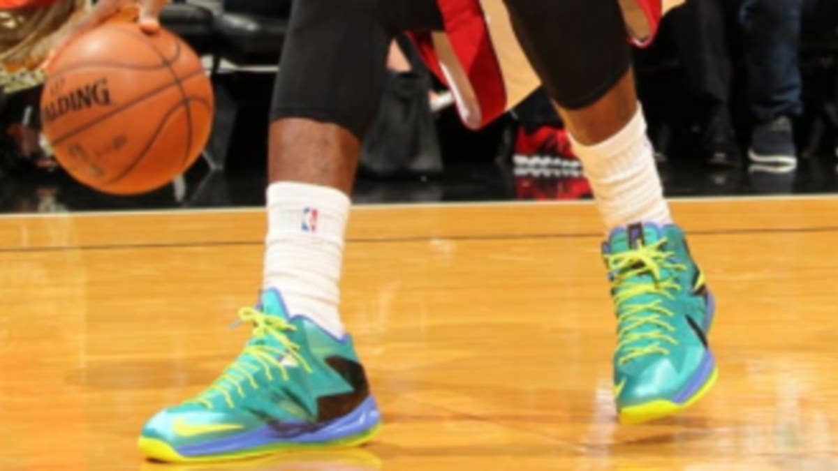 With a Green Week matchup against the Boston Celtics on the schedule Friday night, LeBron James used the platform to debut the 'Turquoise' LeBron X P.S. Elite.