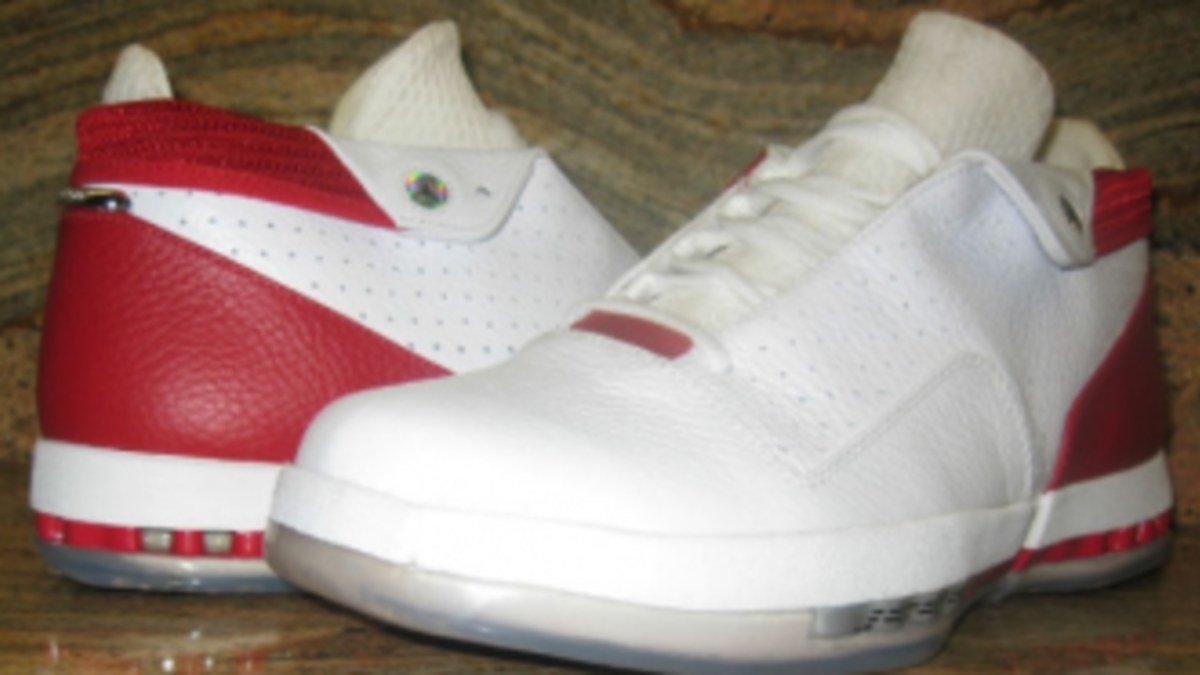 Air Jordan Retro 16 Low White Varsity Red Unreleased Sample