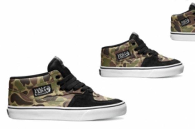 Vans Camo Classics Half Cab Era For Adults Kids and Toddlers