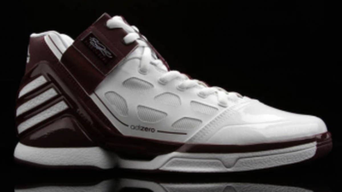 The Texas A&M Aggies men's basketball team has been wearing special school exclusive colorways of adidas signature shoes this season.