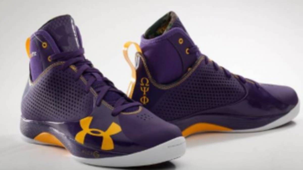 A close look at the Omega Psi Phi-inspired Micro G Juke Terrence J will wear on 106 & Park tonight with Brandon Jennings and Kemba Walker.