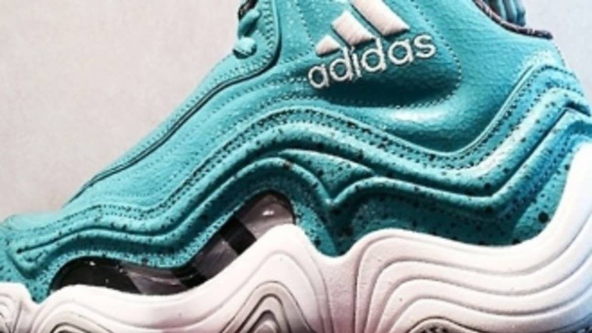 In the midst of its first retro run, the adidas Crazy 2 (KB8 II) surfaces in an all-new teal-based colorway.