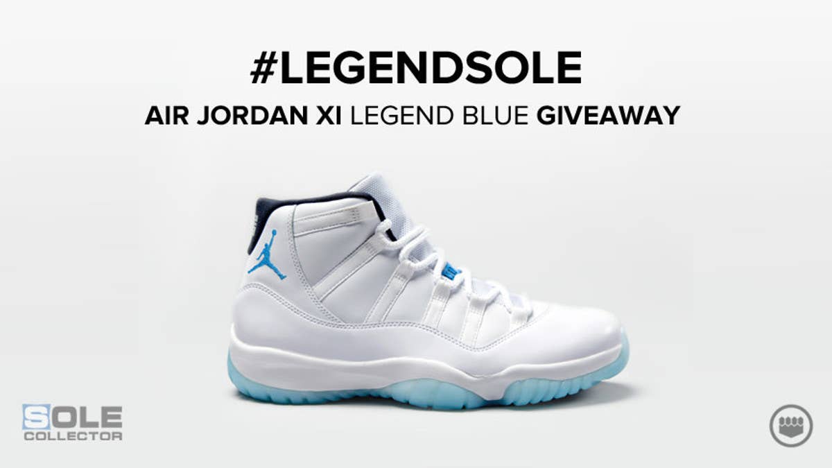 Sole Collector teams up with Soleheaven to give away a pair of the 'Legend Blue' Air Jordan 11 Retro!