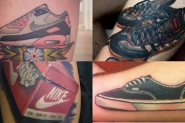 Nike Mag tattoo on the calf.