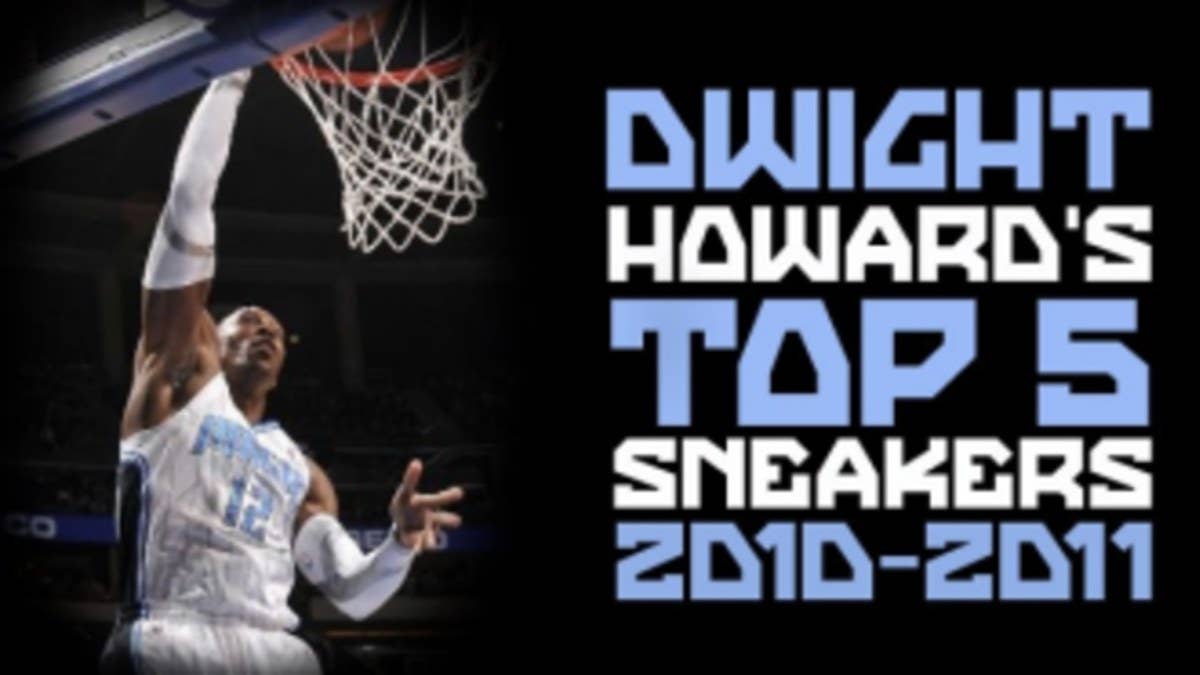 Dwight Howard was named the NBA's Defensive Player of the Year for the third time earlier today. Let's take a look at the shoes that helped him get there.