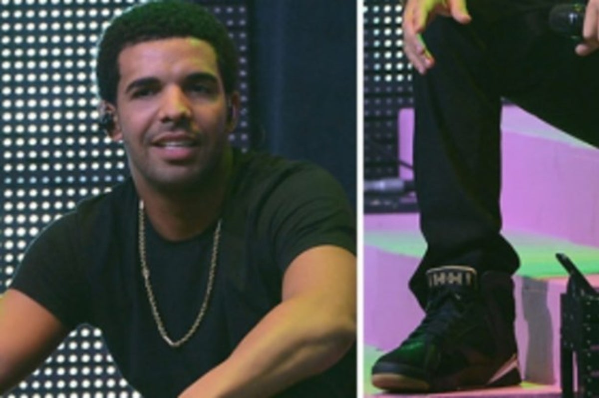 celebrity sneaker watch drake has a moment in his air jordan