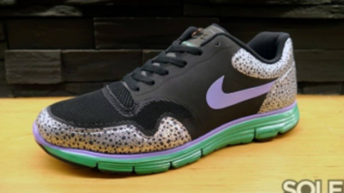 In celebration of the now 25 year old Air Safari, Nike Sportswear recently introduced the Lunar Safari Fuse in a number looks including this pair previewed here today.  