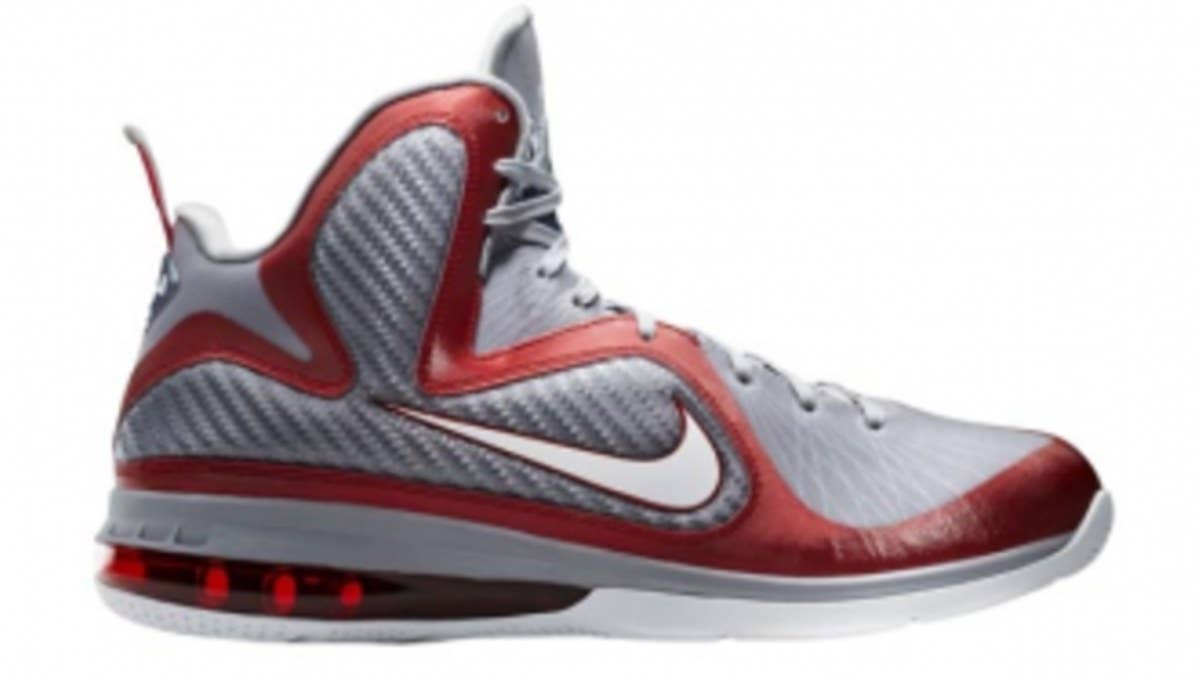 This LeBron 9 dons the famous colors of THE Ohio State Buckeyes.