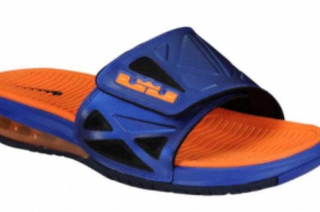 Blue and orange nike slides hot sale