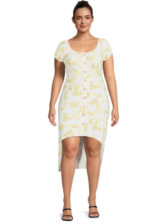 floral dress on model