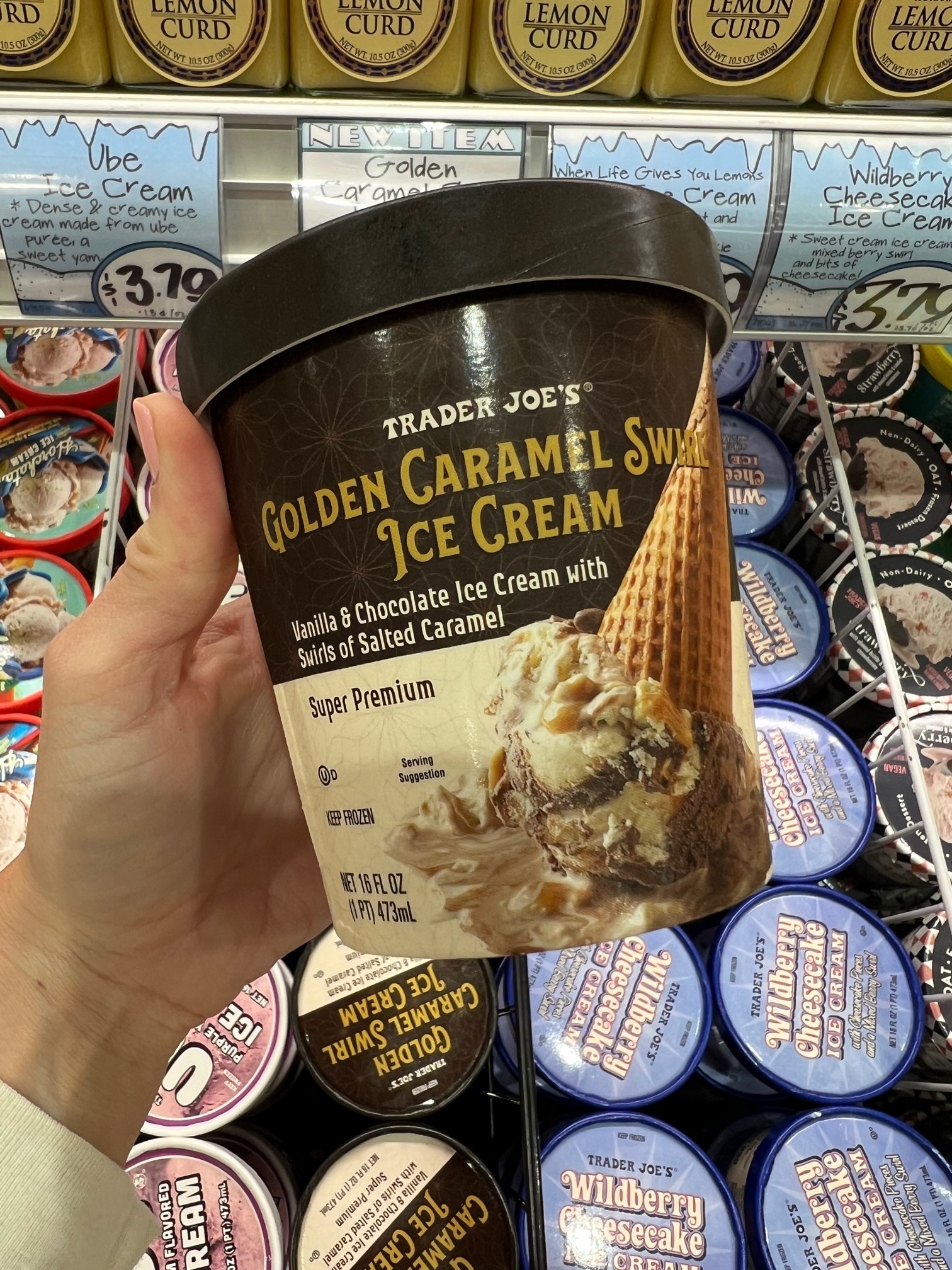 Golden Caramel Swirl Ice Cream