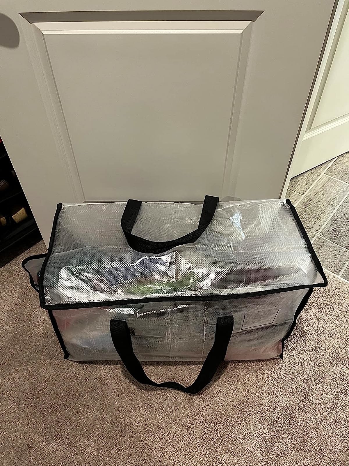 Reviewer image of the packed moving bag