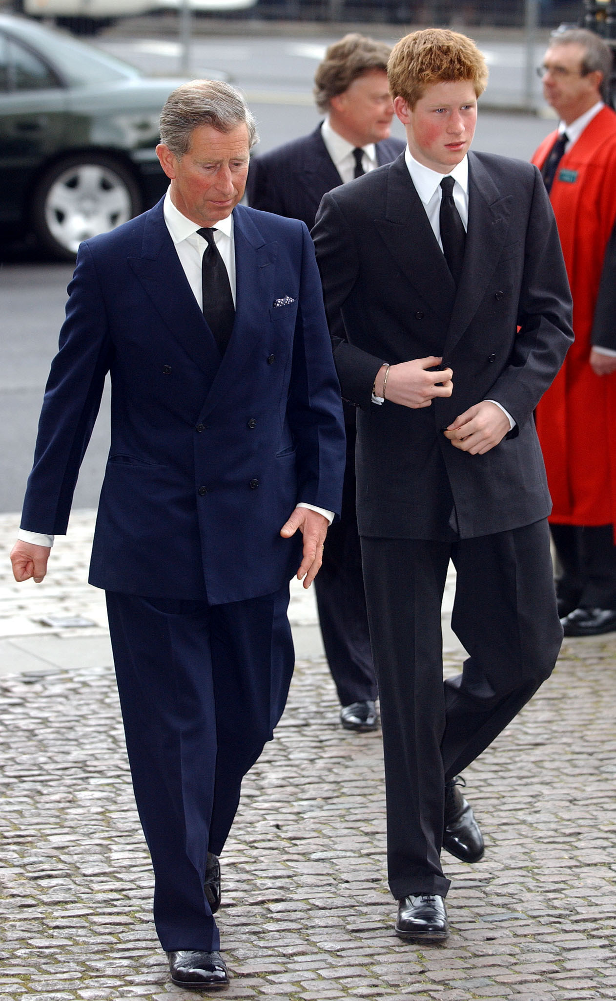 King Charles III and young Prince Harry