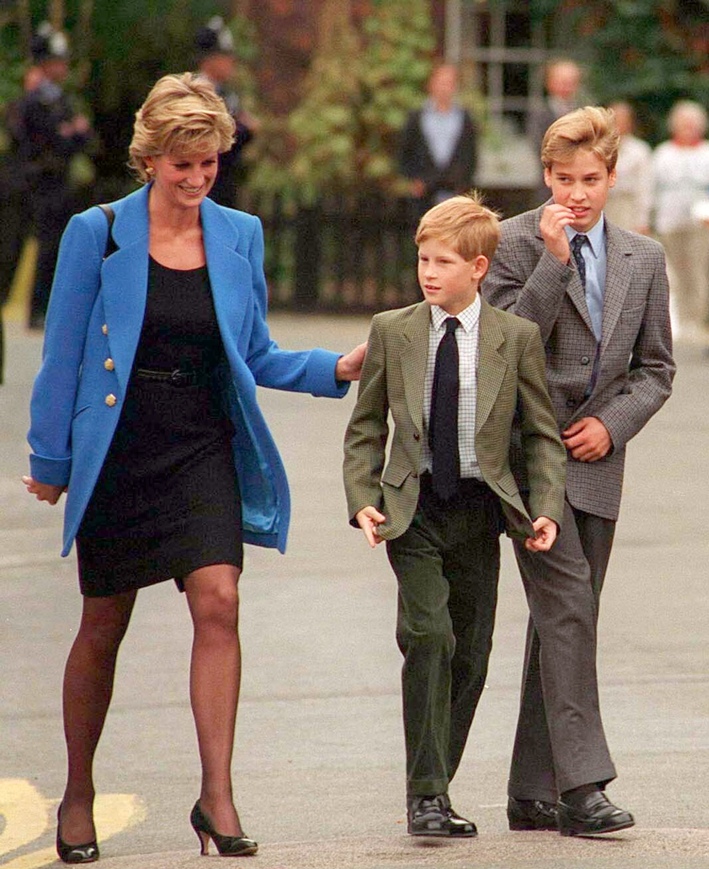 Princess Diana and young Princes Harry and William