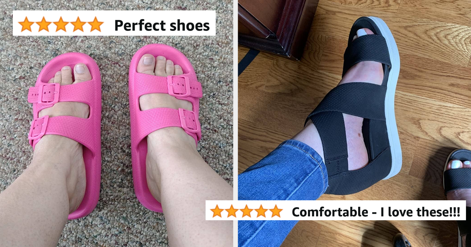 Women's Platform Sports Sandals, Casual Open Toe Cut-out Slip On Shoes,  Comfort Outdoor Sandals