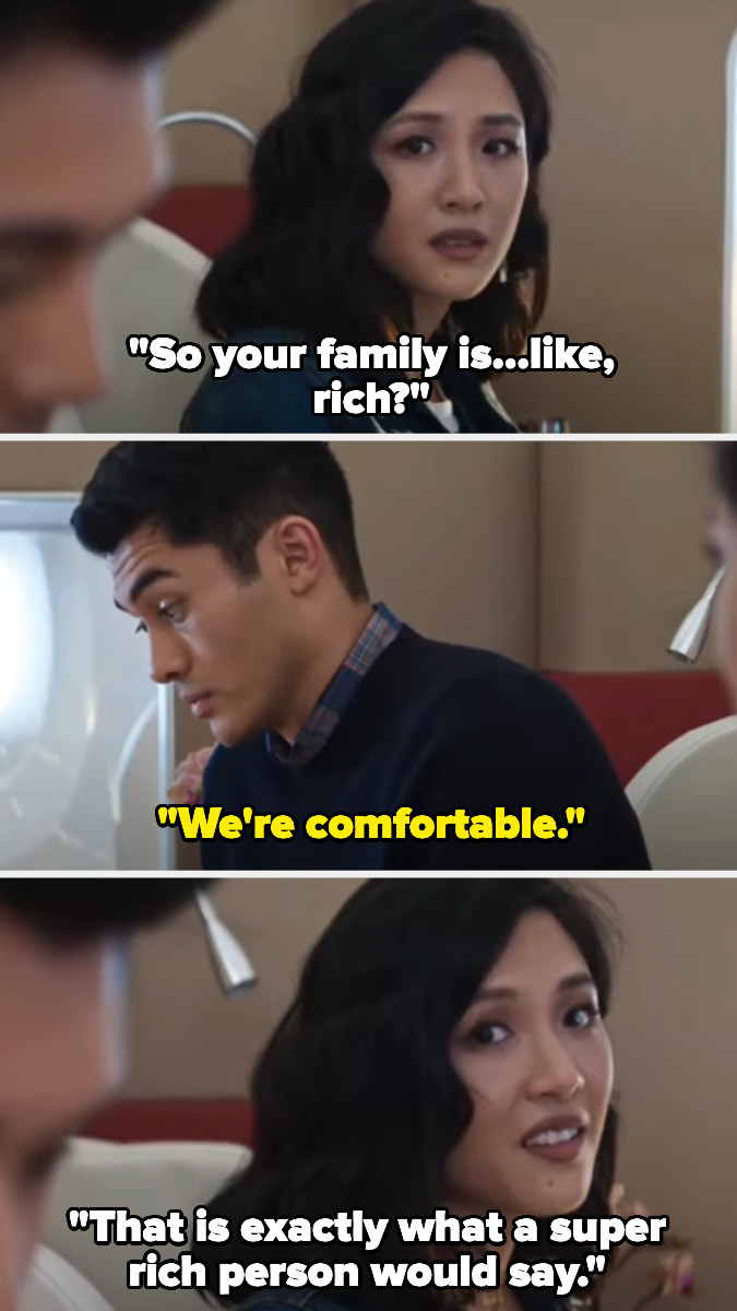 person asking someone if they&#x27;re family is rich and when they answer, we&#x27;re comfortable, they say, that is exactly what a super rich person would say