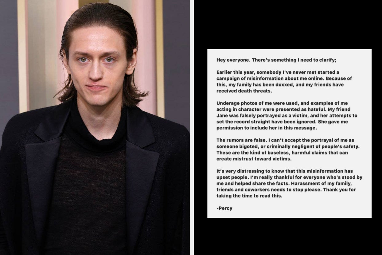 Percy Hynes White From The Netflix Series “Wednesday” Addressed The #CancelPercy Movement On Twitter And The Sexual Misconduct Allegations
