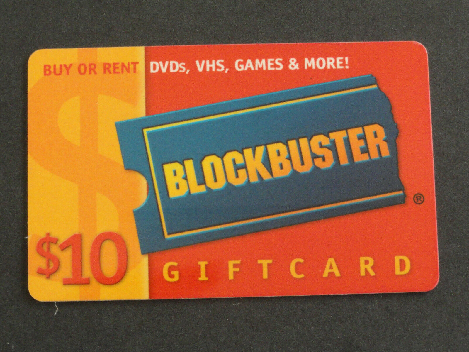 A $10 Blockbuster gift card