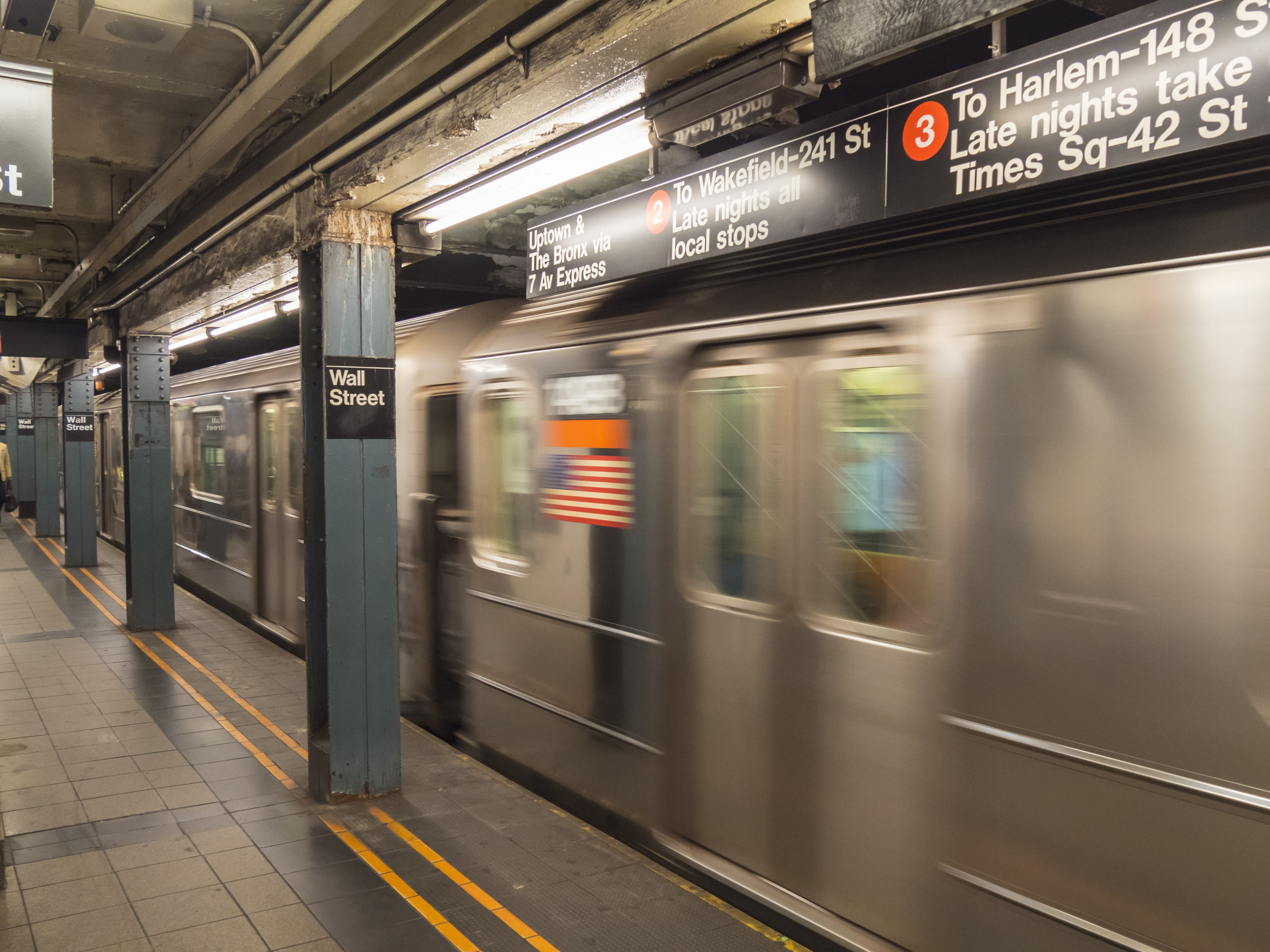 NY Subway train platform