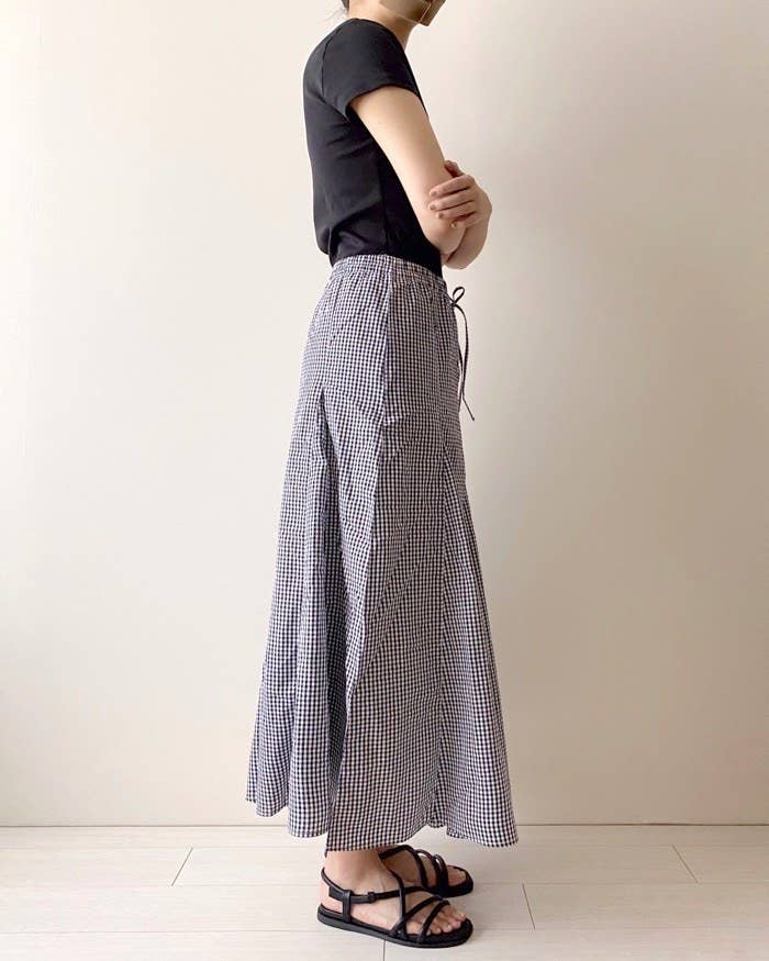 GU（ジーユー）のおすすめのスカート「強撚ボイルマキシスカート」