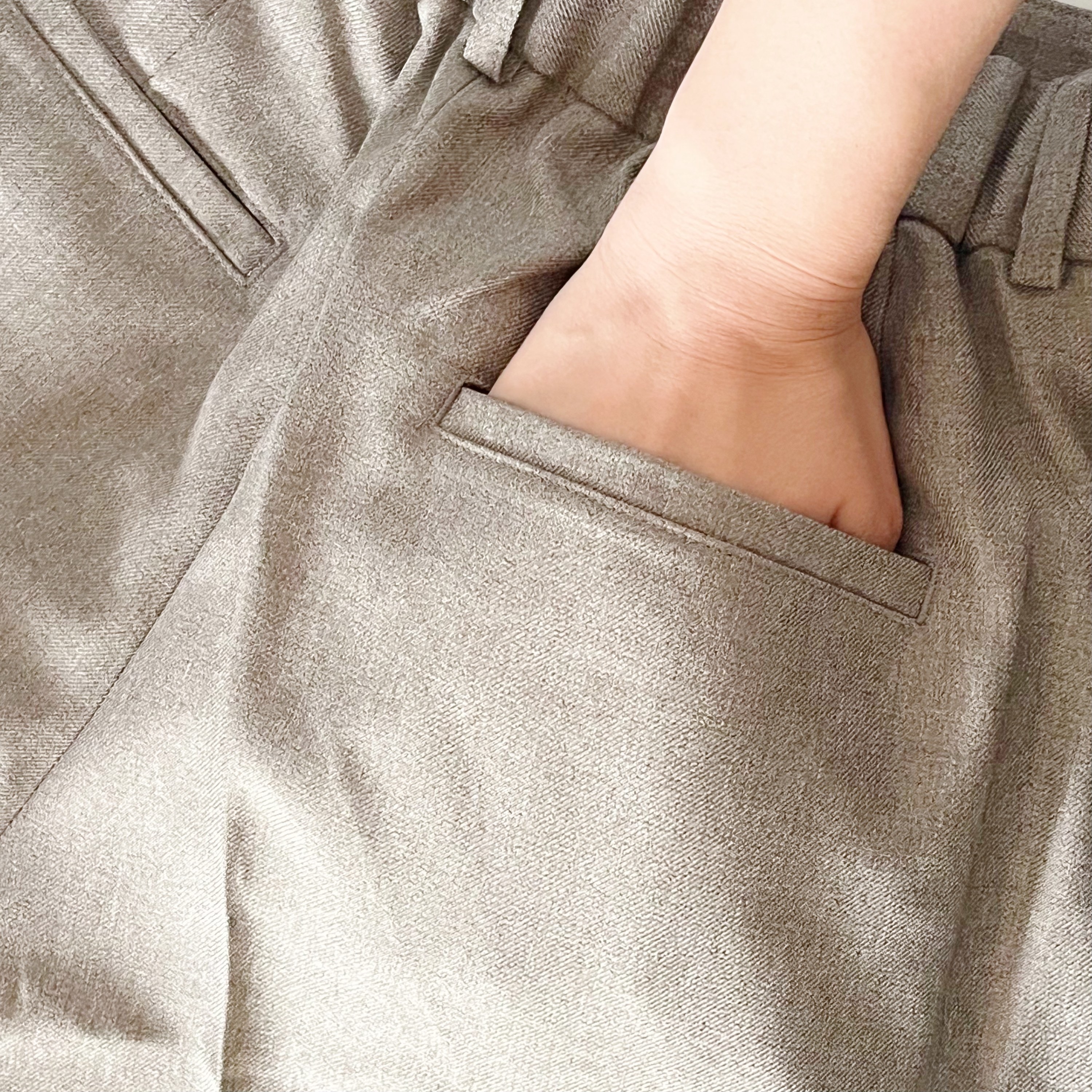 GLOBAL WORK(グローバルワーク)のおすすめのハーフパンツ「高山直子さんコラボ/リネンライクハーフパンツ/EiiS」