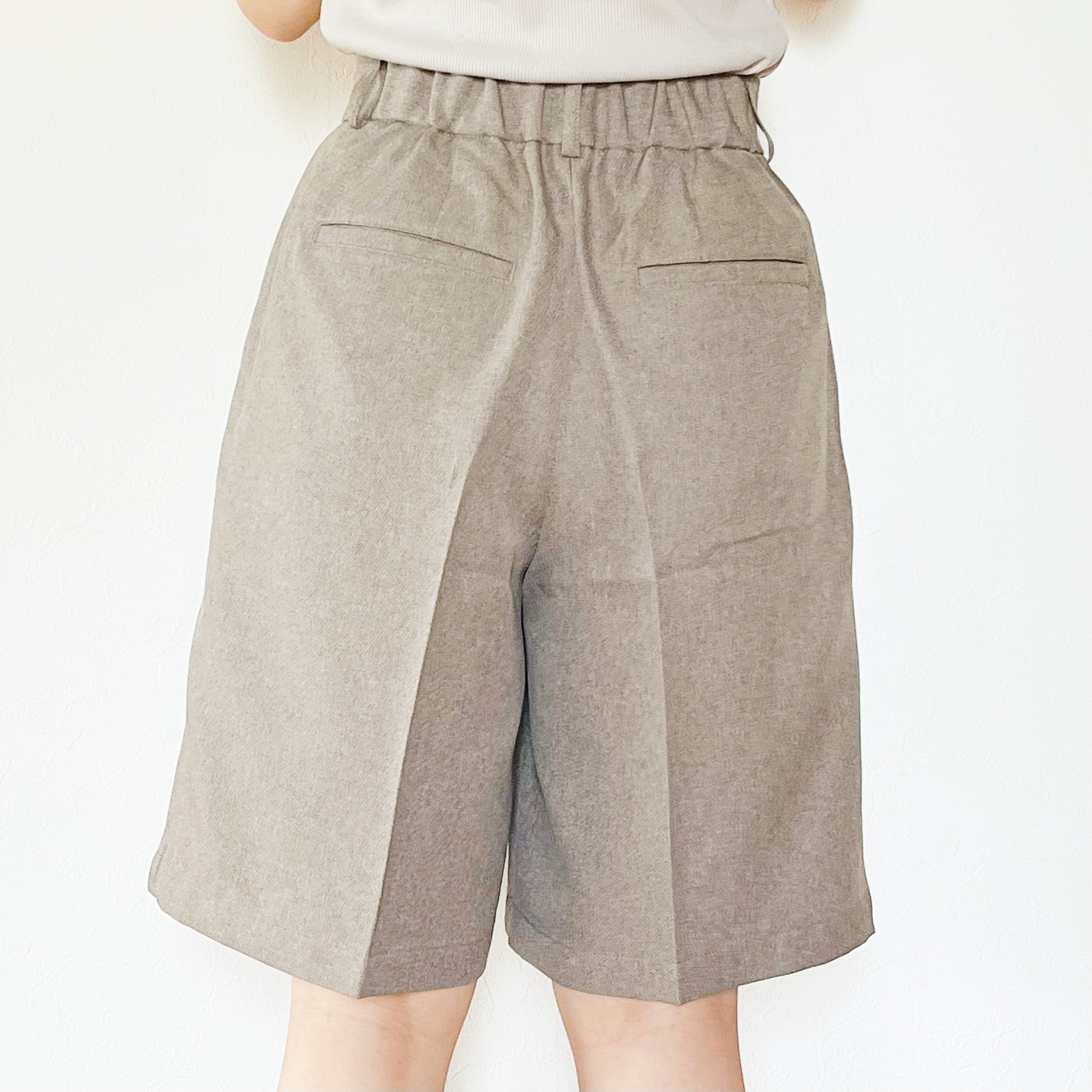 GLOBAL WORK(グローバルワーク)のおすすめのハーフパンツ「高山直子さんコラボ/リネンライクハーフパンツ/EiiS」