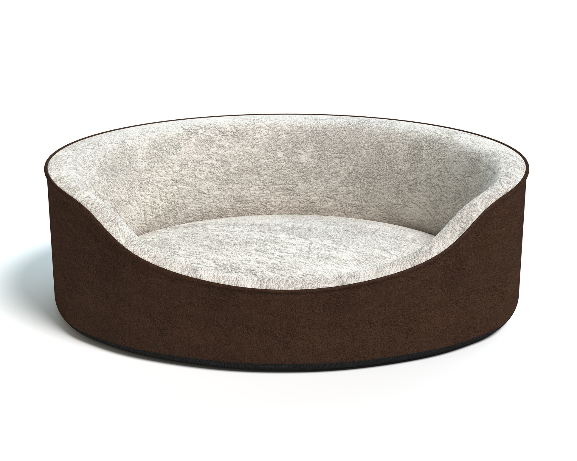 An empty dog bed